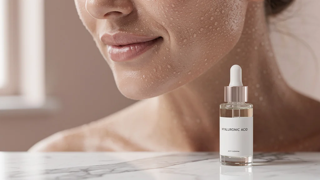 Peau parfaitement hydratée illustrant que l'acide hyaluronique est surestimé sur peau déjà hydratée